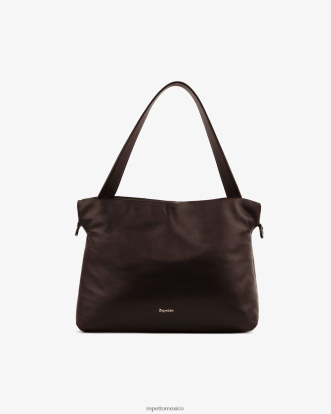 Repetto mujer bolsa de penacho marrón ristretto accesorios H2NF2L287