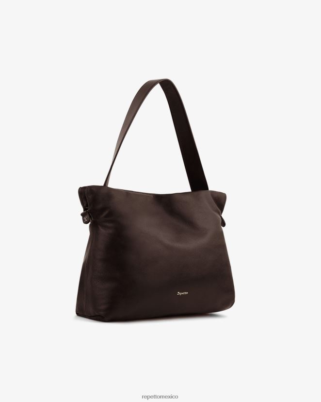 Repetto mujer bolsa de penacho marrón ristretto accesorios H2NF2L287