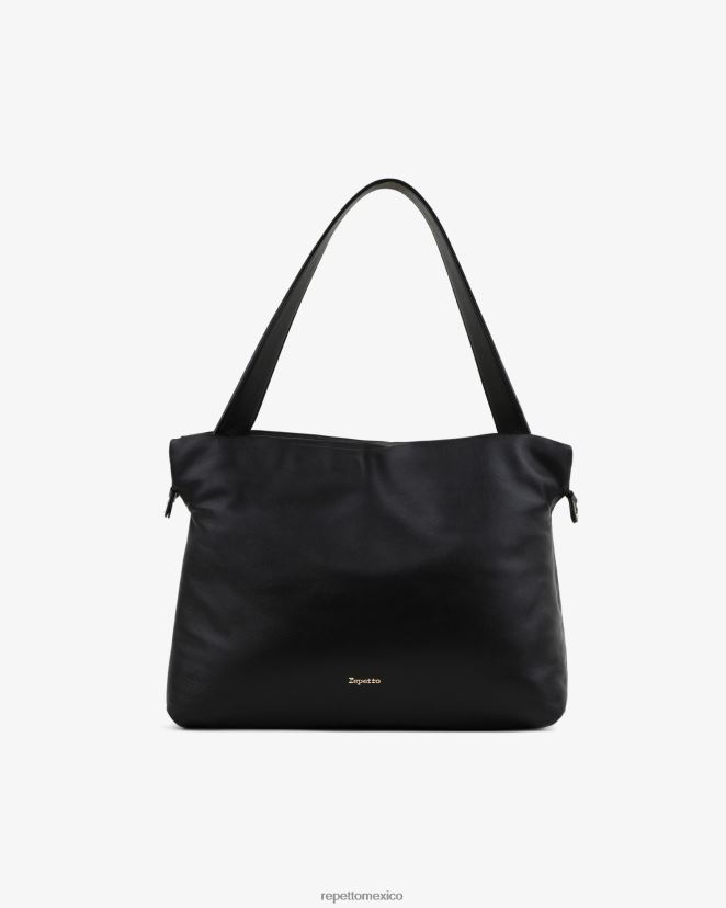 Repetto mujer bolsa de penacho negro accesorios H2NF2L288