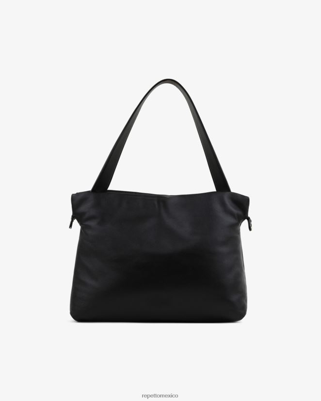 Repetto mujer bolsa de penacho negro accesorios H2NF2L288