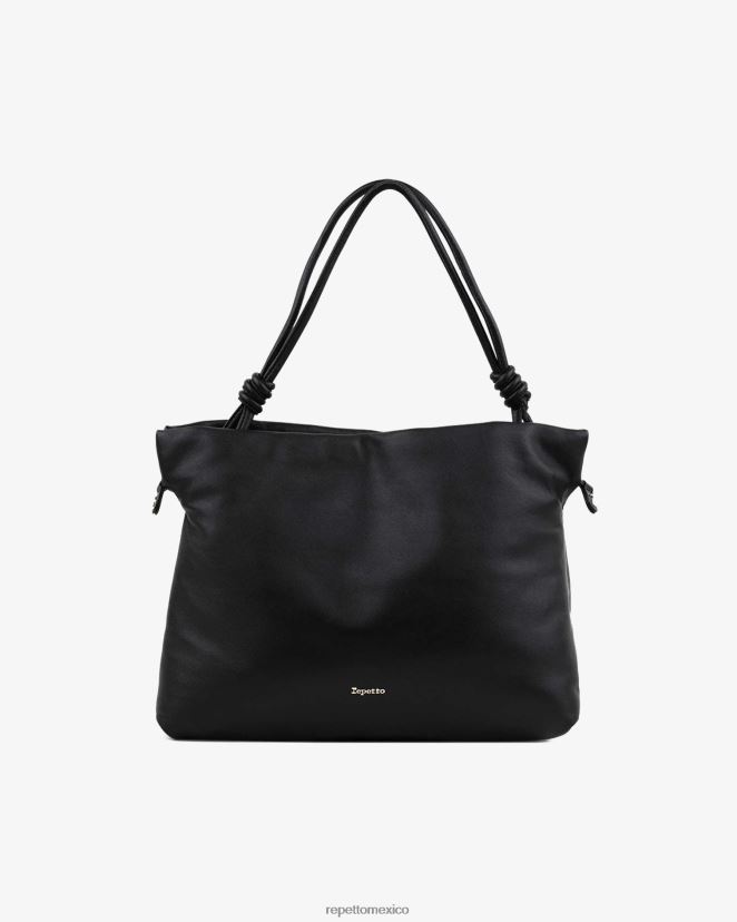 Repetto mujer bolsa de penacho negro accesorios H2NF2L288