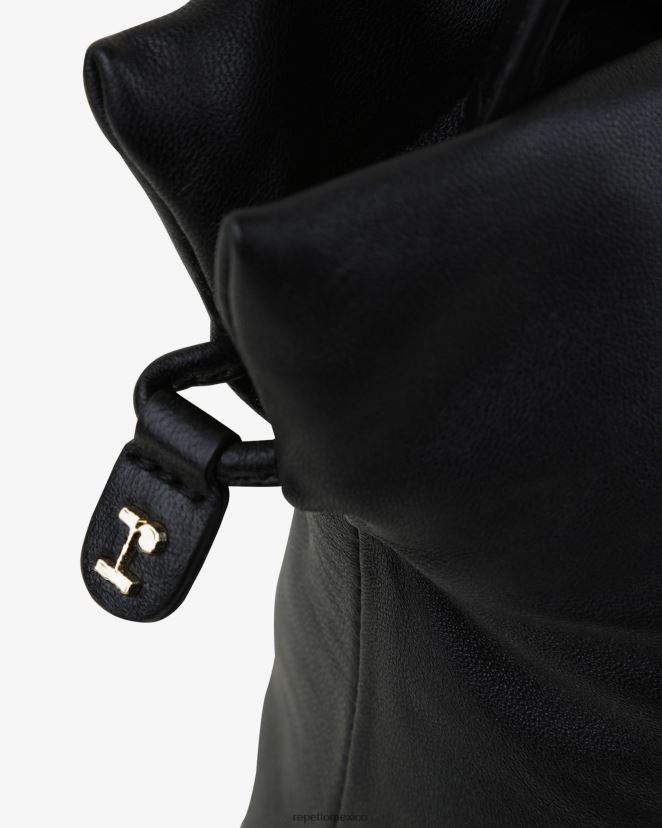 Repetto mujer bolsa de penacho negro accesorios H2NF2L288