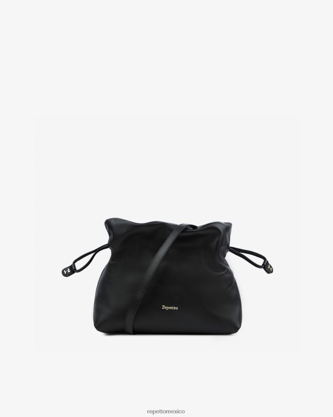 Repetto mujer bolsa de pluma de poids negro accesorios H2NF2L277