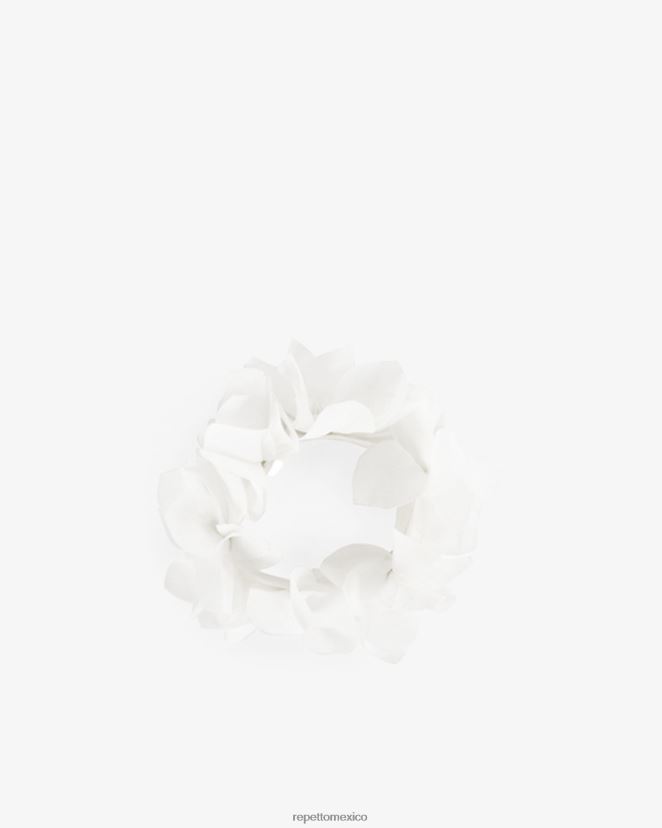 Repetto mujer flor elastica blanco accesorios H2NF2L632