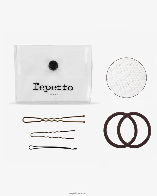 Repetto mujer kit de pelo para moño de baile Castaño accesorios H2NF2L633