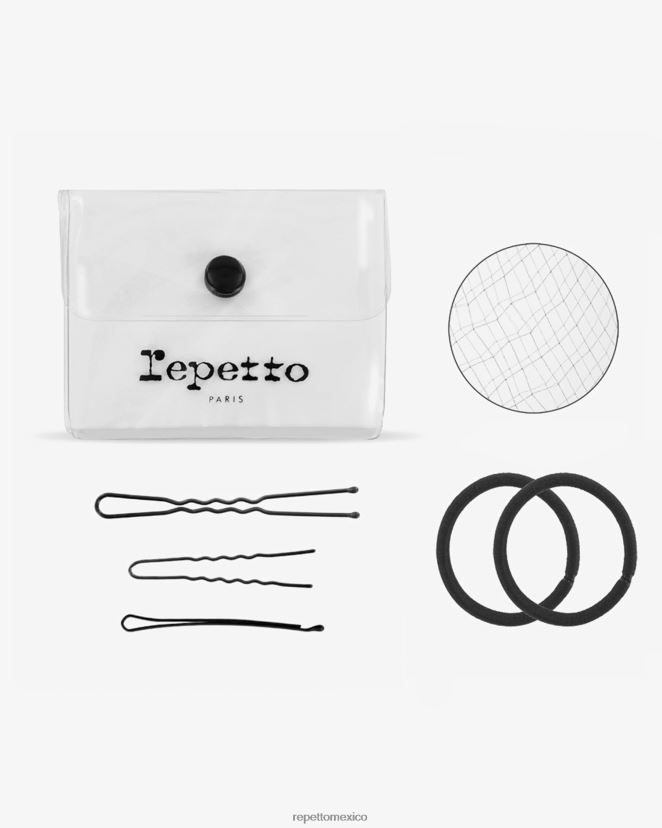 Repetto mujer kit de pelo para moño de baile negro accesorios H2NF2L634