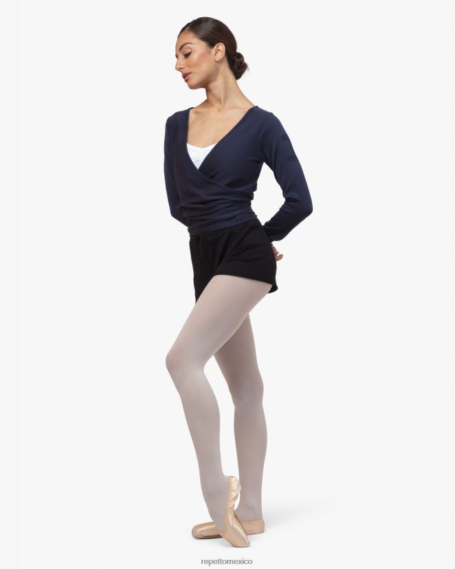 Repetto mujer abrigo de punto azul medianoche ropa H2NF2L515