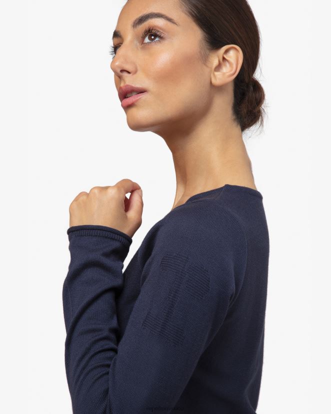 Repetto mujer abrigo de punto azul medianoche ropa H2NF2L515