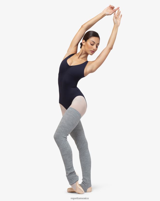 Repetto mujer calentadores de piernas gris claro moteado accesorios H2NF2L525