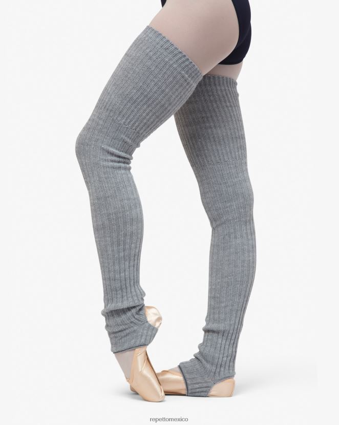 Repetto mujer calentadores de piernas gris claro moteado accesorios H2NF2L525