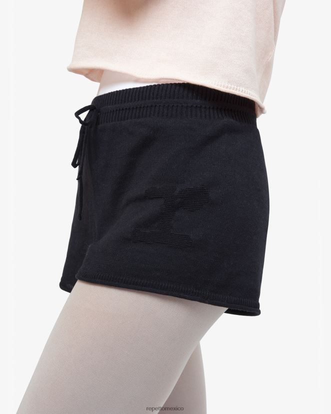 Repetto mujer pantalones cortos de calentamiento negro ropa H2NF2L533