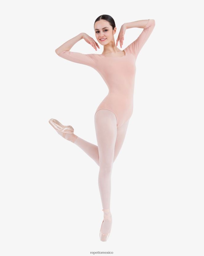 Repetto mujer Leotardo mangas 3/4 desnudo ropa H2NF2L438