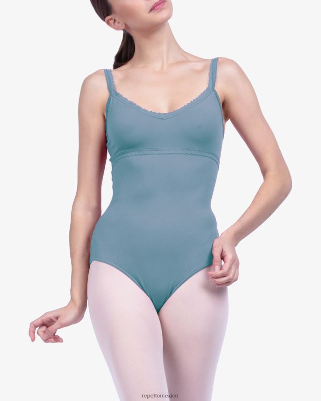 Repetto mujer Maillot con detalles de acabados elegantes azul esmeralda ropa H2NF2L461