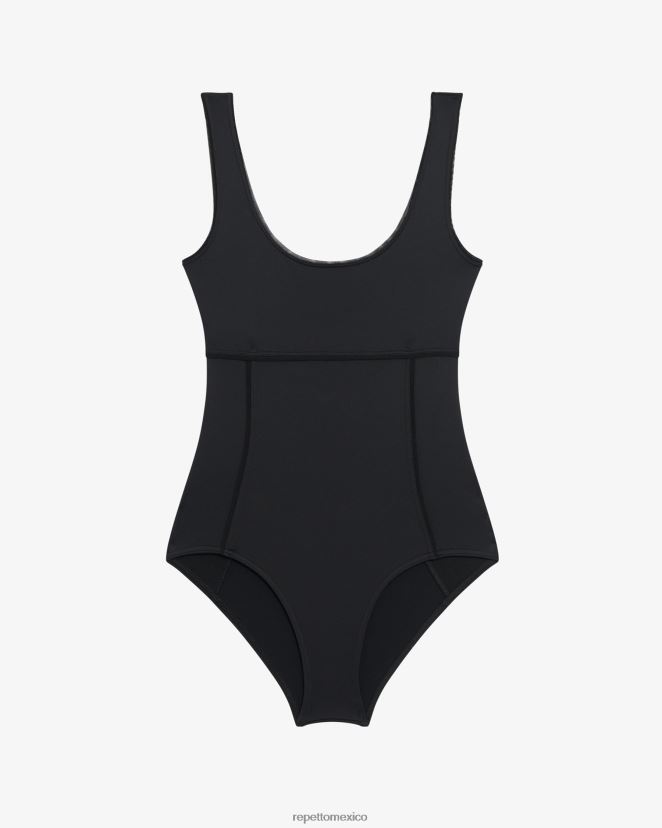 Repetto mujer leotardo con tirantes grandes negro ropa H2NF2L479