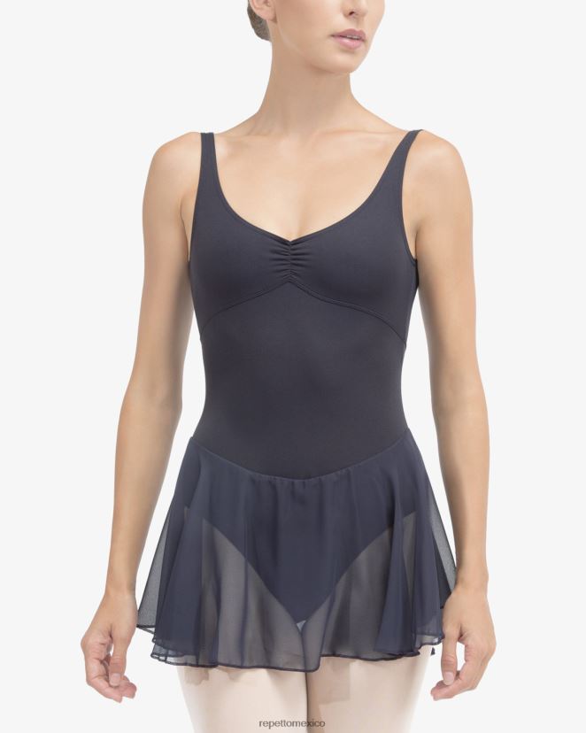 Repetto mujer túnica de tirantes finos azul medianoche ropa H2NF2L433