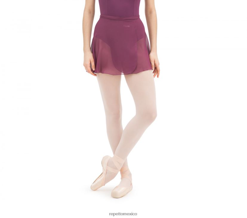 Repetto mujer falda corta de gasa moda ropa H2NF2L504