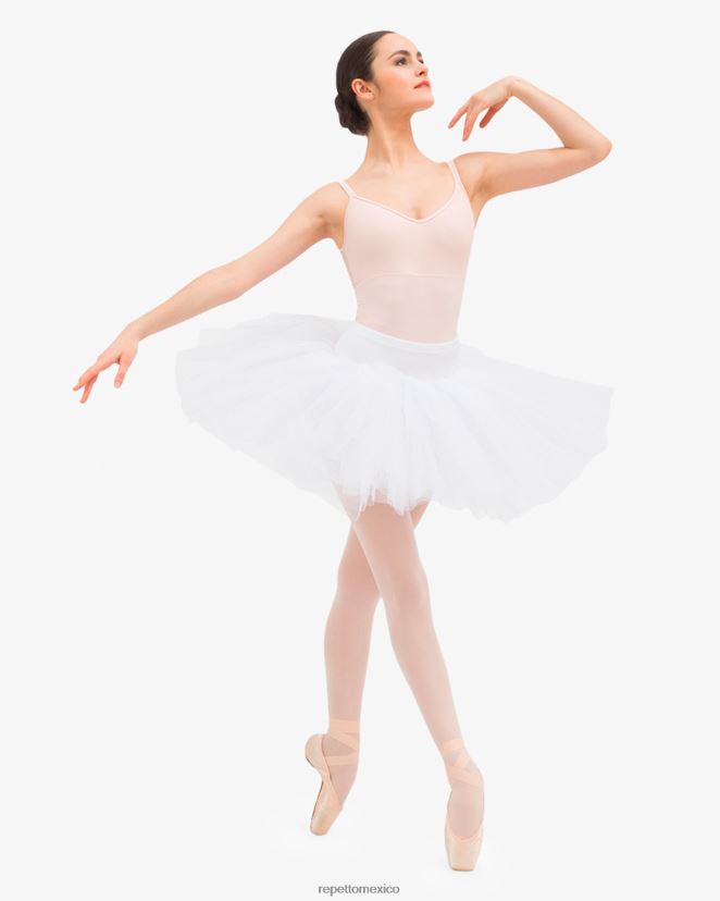 Repetto mujer falda tutú de meseta blanco ropa H2NF2L497