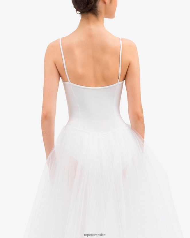 Repetto mujer tutú largo blanco ropa H2NF2L494