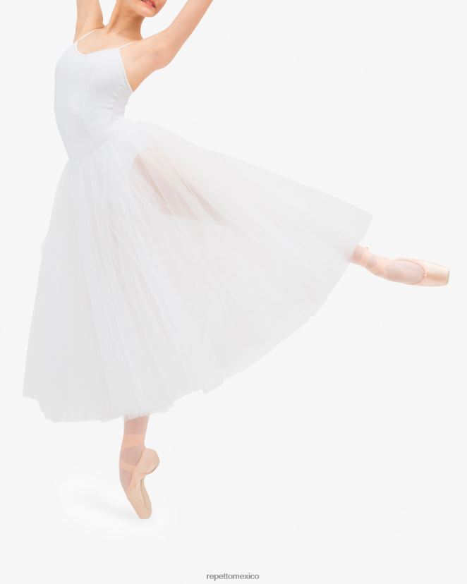 Repetto mujer tutú largo blanco ropa H2NF2L494