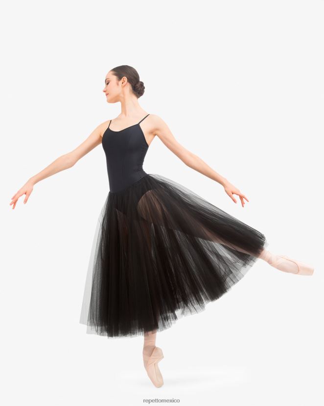 Repetto mujer tutú largo negro ropa H2NF2L495