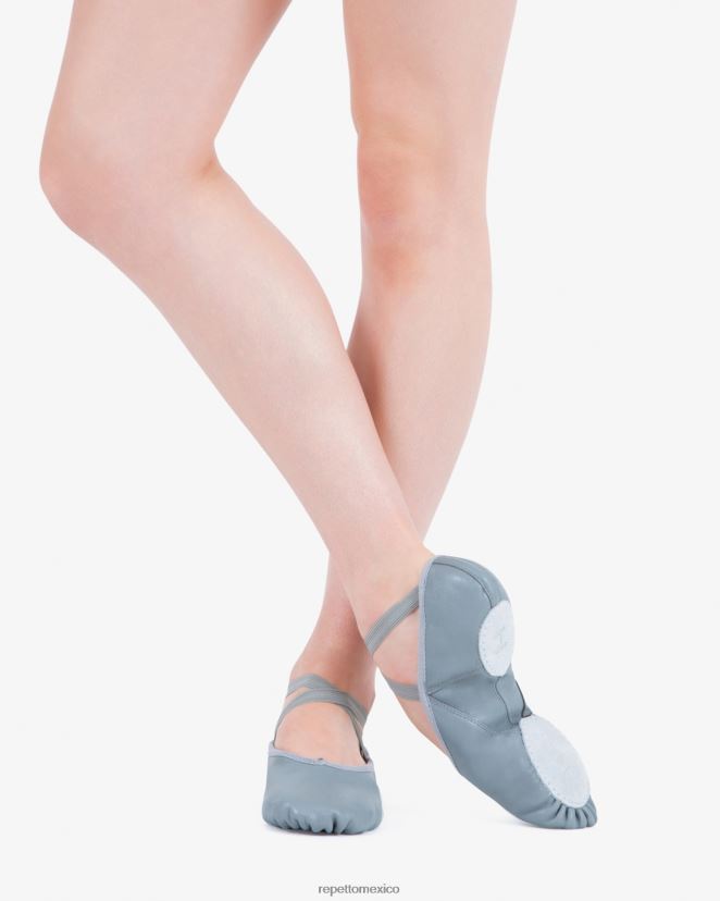 Repetto mujer bailarinas suaves con suela partida - cuero gris tórtola calzado H2NF2L593