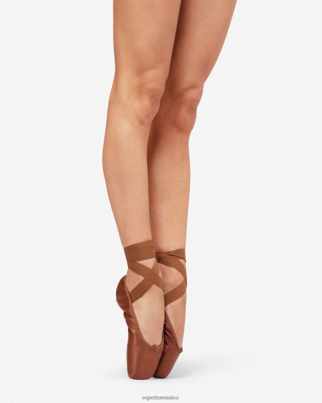 Repetto mujer Zapatillas de punta julieta - suela blanda de caja mediana marrón hielo calzado H2NF2L565