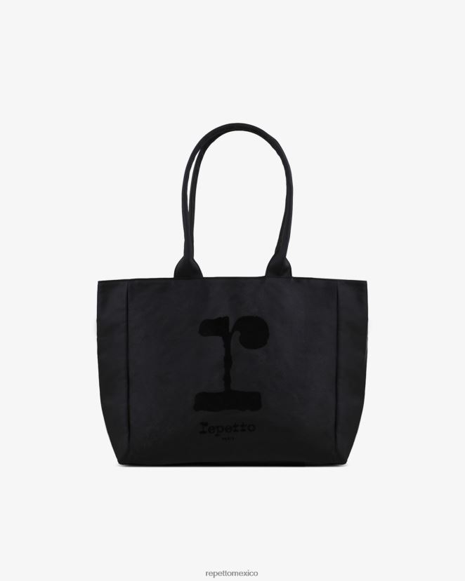 Repetto mujer bolsa de compras "r" negro accesorios H2NF2L426