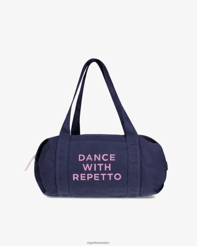 Repetto mujer bolsa de lona de algodón talla m azul medianoche accesorios H2NF2L405