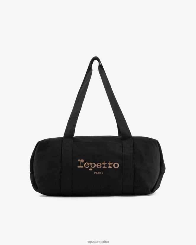 Repetto mujer bolsa de lona de algodón talla m negro accesorios H2NF2L406