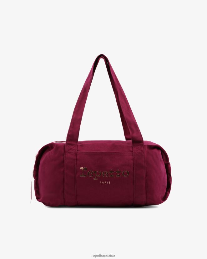 Repetto mujer bolsa de lona de algodón talla m nenúfar rosa accesorios H2NF2L402