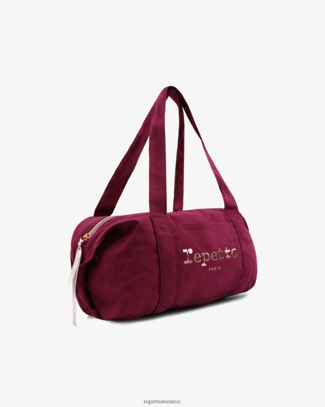 Repetto mujer bolsa de lona de algodón talla m nenúfar rosa accesorios H2NF2L402