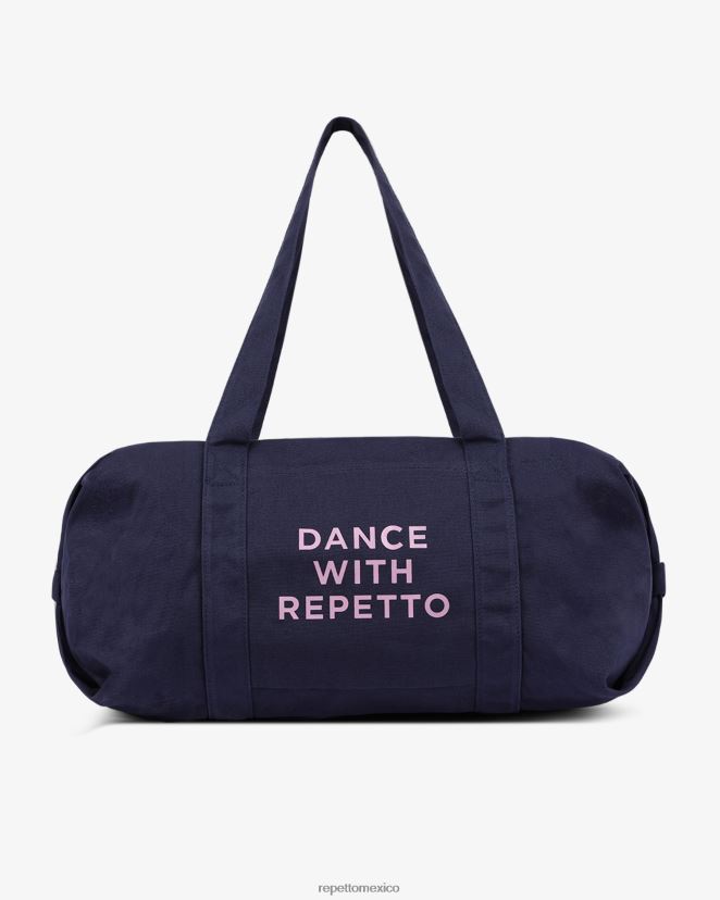 Repetto mujer bolsa de lona de algodón tamaño l azul medianoche accesorios H2NF2L412