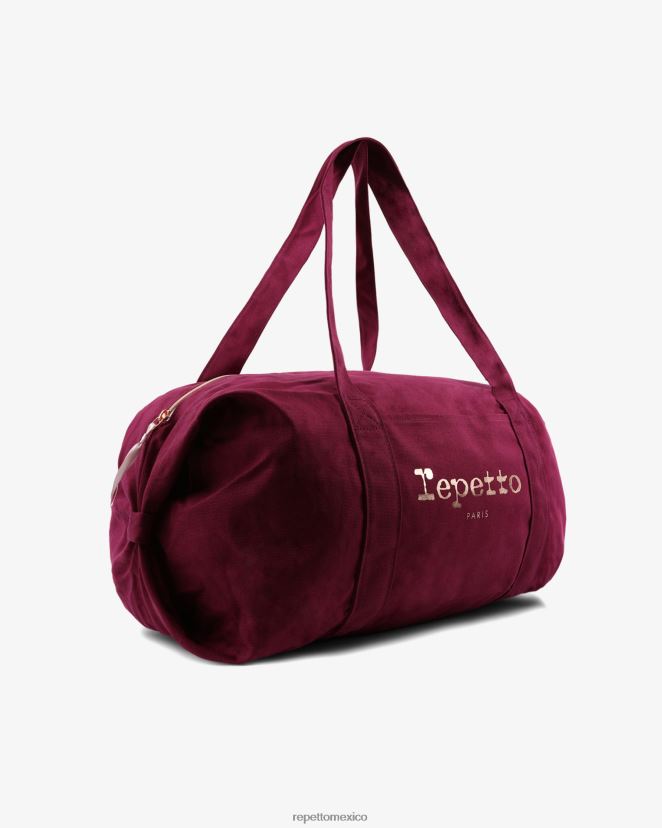 Repetto mujer bolsa de lona de algodón tamaño l nenúfar rosa accesorios H2NF2L414
