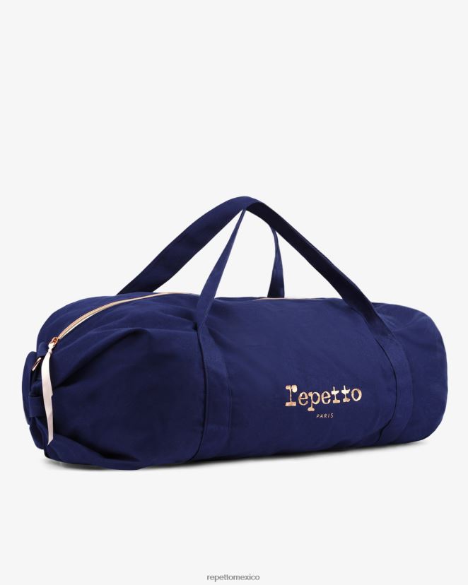 Repetto mujer bolsa de lona de algodón tamaño xl azul petróleo accesorios H2NF2L420