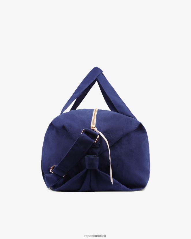 Repetto mujer bolsa de lona de algodón tamaño xl azul petróleo accesorios H2NF2L420