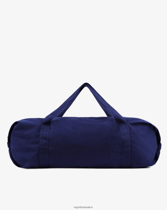 Repetto mujer bolsa de lona de algodón tamaño xl azul petróleo accesorios H2NF2L420