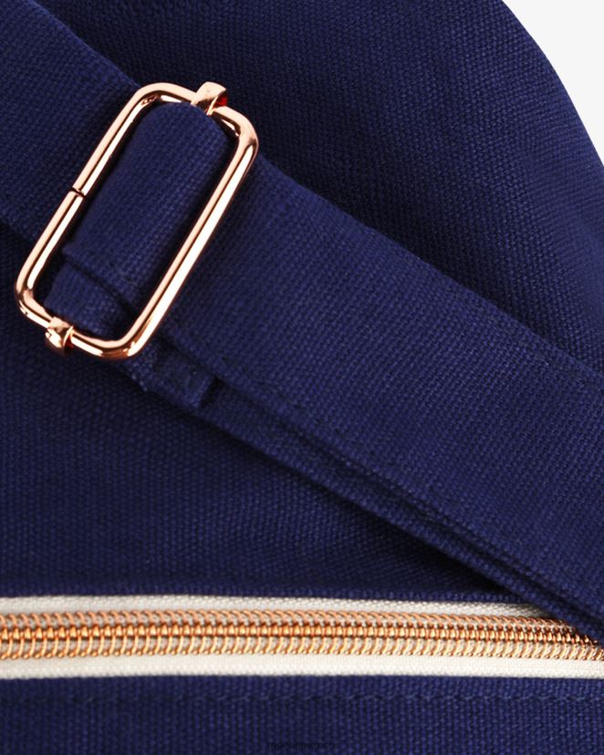 Repetto mujer bolsa de lona de algodón tamaño xl azul petróleo accesorios H2NF2L420