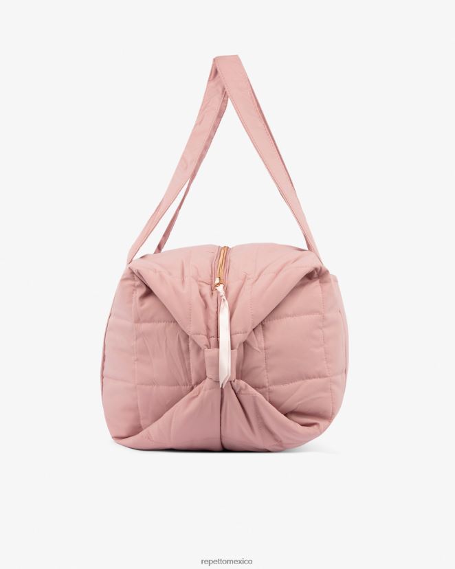 Repetto mujer bolso de lona acolchado de nailon talla l el rosado accesorios H2NF2L411