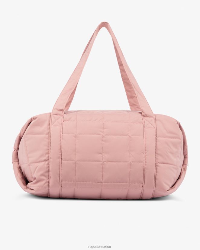 Repetto mujer bolso de lona acolchado de nailon talla l el rosado accesorios H2NF2L411