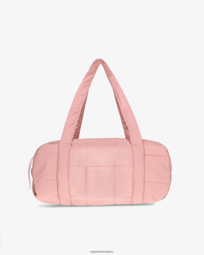 Repetto mujer bolso de lona acolchado de nailon talla m el rosado accesorios H2NF2L401