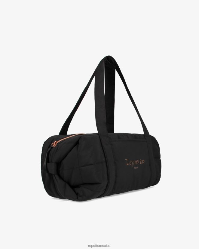 Repetto mujer bolso de lona acolchado de nailon talla m negro accesorios H2NF2L407