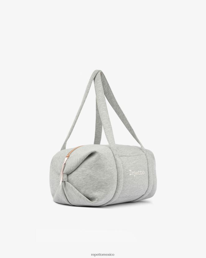 Repetto mujer bolso de lona de punto talla m gris claro moteado accesorios H2NF2L429