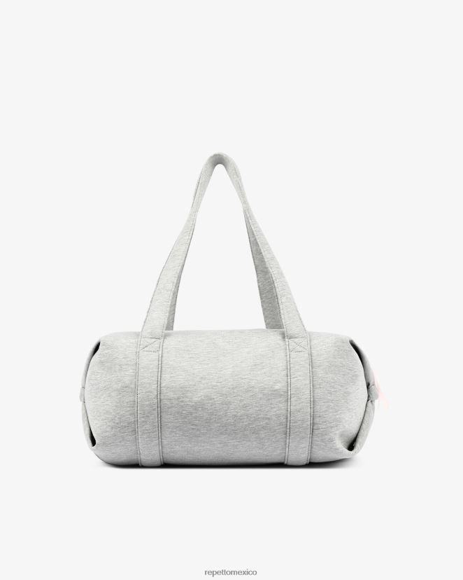 Repetto mujer bolso de lona de punto talla m gris claro moteado accesorios H2NF2L429