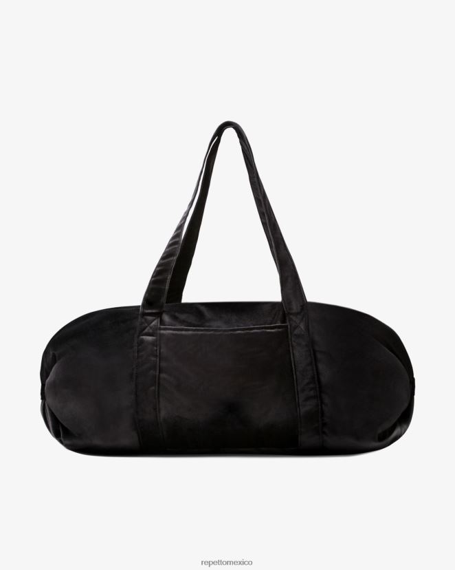 Repetto mujer bolso de lona de terciopelo talla l negro accesorios H2NF2L416