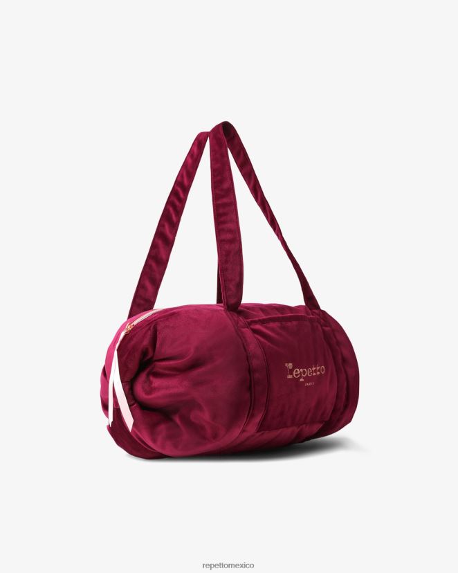 Repetto mujer bolso de lona de terciopelo talla l nenúfar rosa accesorios H2NF2L415