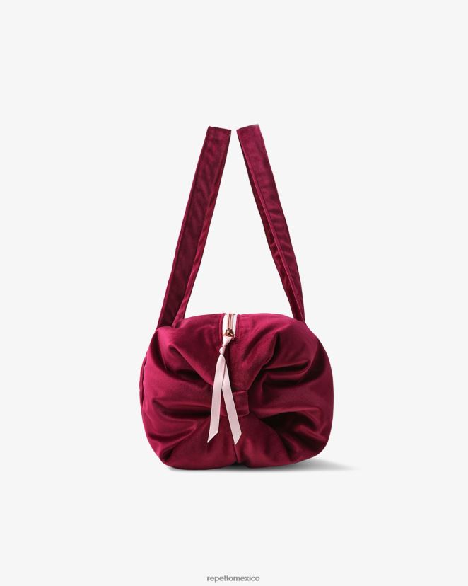 Repetto mujer bolso de lona de terciopelo talla l nenúfar rosa accesorios H2NF2L415