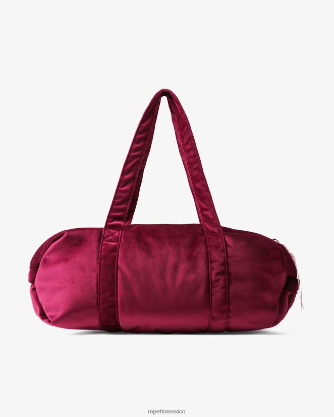 Repetto mujer bolso de lona de terciopelo talla l nenúfar rosa accesorios H2NF2L415