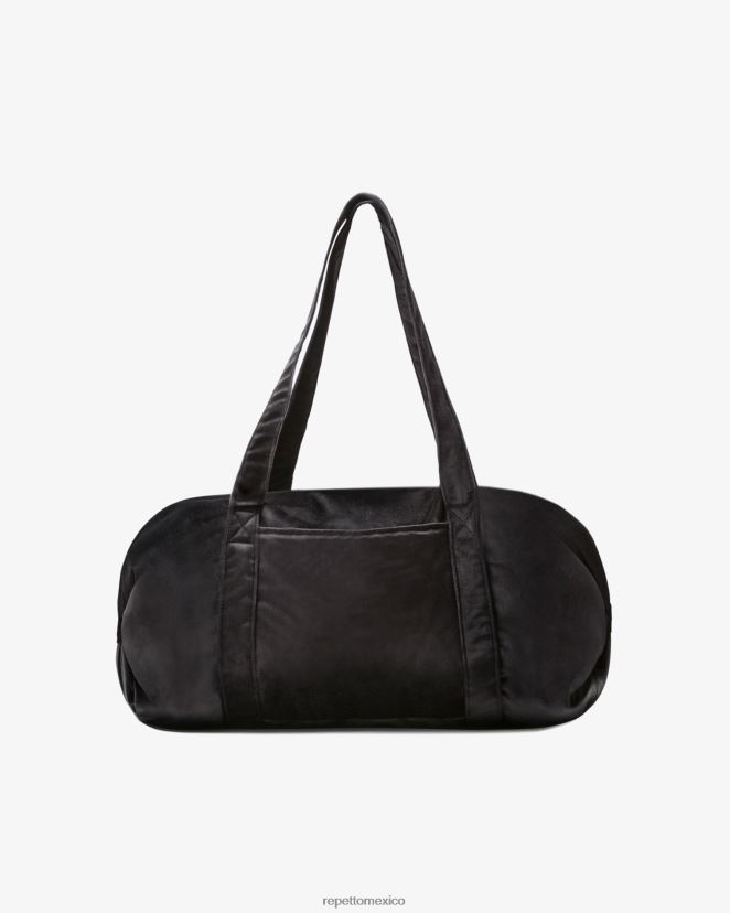 Repetto mujer bolso de lona de terciopelo talla m negro accesorios H2NF2L408