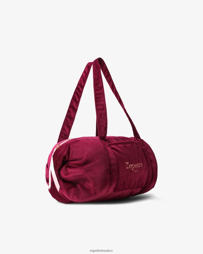 Repetto mujer bolso de lona de terciopelo talla m nenúfar rosa accesorios H2NF2L403