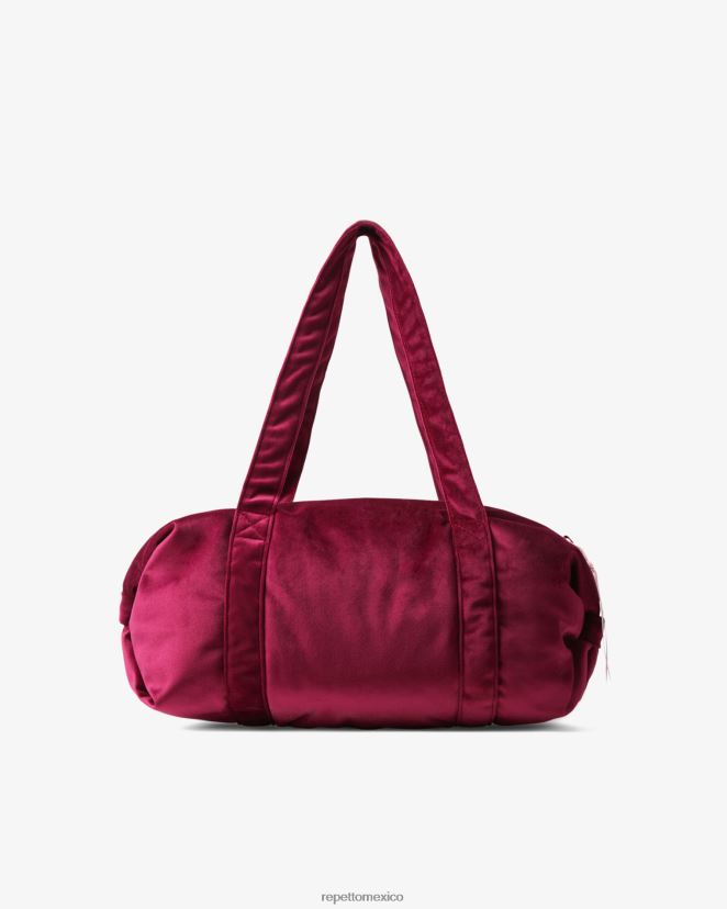 Repetto mujer bolso de lona de terciopelo talla m nenúfar rosa accesorios H2NF2L403